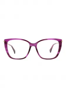 Очки в полосатой оправе 'кошачий глаз' Max Mara, золотистый