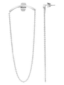 Adeliás Женские серьги из нержавеющей стали серебристого цвета