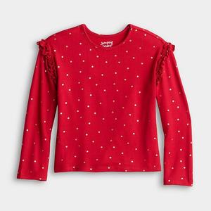 Детская кофта с рюшами на плечах Jumping Beans, Shine Dot Red