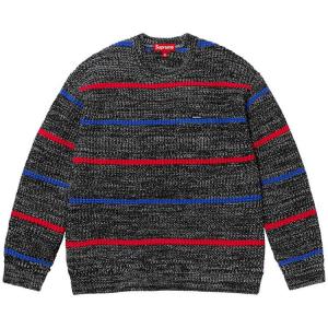 Свитер Supreme Waffle Small Box Sweater, Stripe Mélange
