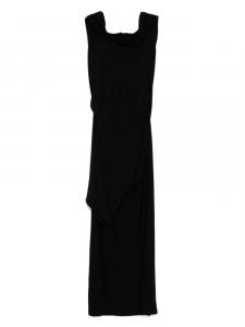 Длинное шерстяное платье YEHUAFAN, черный