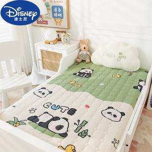 Disney Простыня на резинке 150х190 см из хлопка, утолщенная стеганая, для матраса 3-9 см, цвет Panda Water Play Green