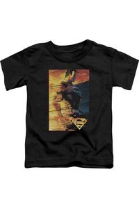 Футболка с коротким рукавом для малышей "Супермен" огнеупорная Gildan, черный