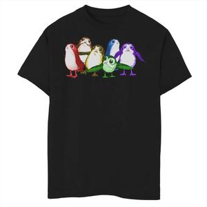 Футболка с графическим рисунком для мальчиков 8–20 лет «Звездные войны», «Радуга Порг», эскиз, групповой портрет Licensed Character