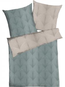 Двустороннее постельное белье из тонкой фланели цвета нефрита kaeppel, 155 x 220 + 80 x 80 см