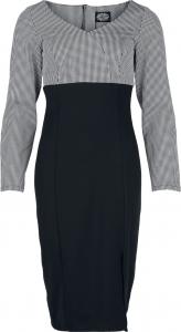 Платье средней длины H&R London Grey Black two tone wiggle dress, черно-белый