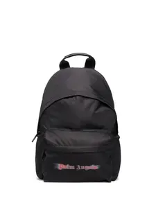 Рюкзак с размытым логотипом Palm Angels Kids, черный