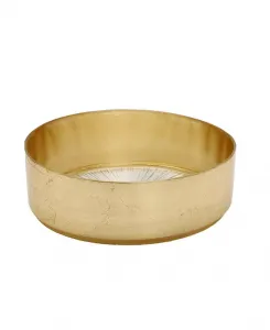 Хрустальная чаша с каймой, диаметр 6 дюймов Classic Touch, gold