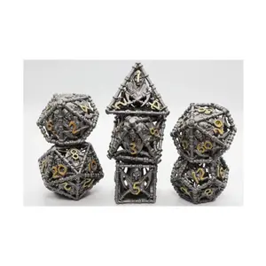 Набор Grim Scythe Poly — серый (7), Dice Sets - Metal - Hollow
