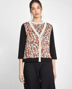 Женский кардиган с принтом и французскими рукавами Trucco, мультиколор