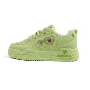 Женские кроссовки с низким верхом, увеличивающие рост, устойчивые к истиранию и скольжению Wahaha, Neon Green