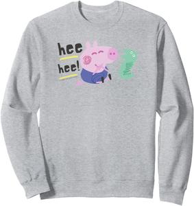 Свинка Пеппа, хи-хи! Толстовка «Джордж играет с мистером Динозавром», серая Peppa Pig