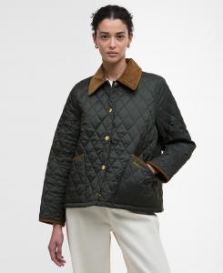 Стеганая куртка Barbour Icons Cropped Liddesdale, Sage/Ancient