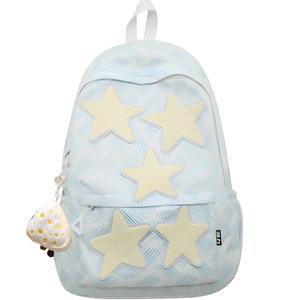 Рюкзак Warrior из нейлона большого размера женский синий/желтый/фиолетовый/серый, синий [Подвеска Сыр]