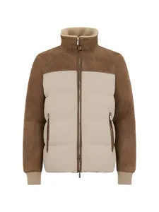 Бомбер с отделкой из овчины Moorer, нейтральный