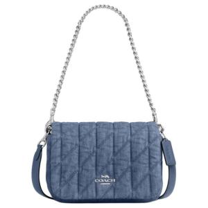 COACH Fabric Shoulder Bag Medium Women's Indigo