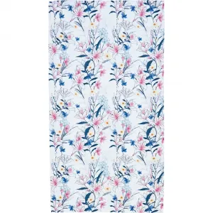 Пляжное полотенце Белые цветы, с цветочным узором, с молнией для хранения ценных вещей Done., Bunt