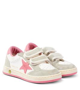 Кожаные кроссовки Ball Star Golden Goose Kids, White/ Red/ Taupe