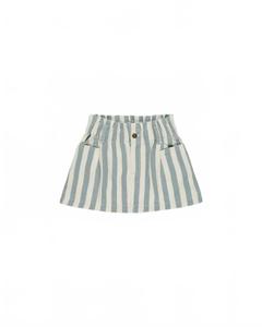 Джинсовая мини-юбка для девочек в океанскую полоску Rylee + Cru, Ocean Stripe