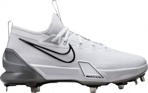 Мужские металлические бейсбольные бутсы Nike Force Zoom Trout 9 Elite, цвет White/Metallic Silver/Black
