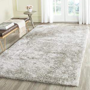 SAFAVIEH South Beach Shag Collection ковер 122 x 183 см - , Ice, ручной работы, толщиной , идеален для помещений с высокой проходимостью в прихожей, гостиной, спальне (SBS562K)
