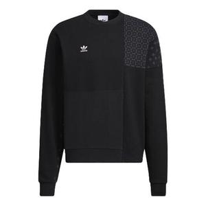 Толстовка adidas originals CNY Limited Pattern Printing Sports Round Neck Pullover Black, черный