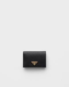 Маленький кошелек из сафьяновой кожи Prada, черный