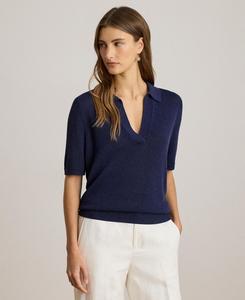 Женский свитер с коротким рукавом Lauren Ralph Lauren, Refined Navy