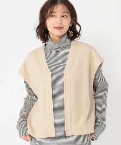 Жилет из смеси шерсти и серебра Studio Clip, цвет Ivory 52