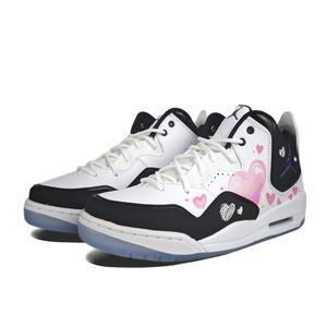 Кроссовки Courtside 23 Mismatched Heart Cushioning Mid top Vintage Basketball Shoes Unisex Jordan, белый