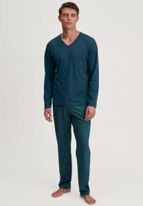 Пижамный комплект Calida IMPRINT LANG SET, Deep Petrol/Teal