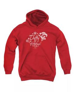 Толстовка с капюшоном Youth Daffy Holidays Pull Over Hoodie / Толстовка с капюшоном Looney Tunes, красный