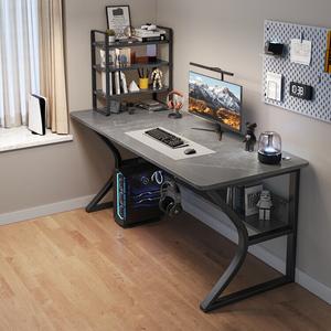 Компьютерный стол Naijia 120x60 см, игровой стол для ПК, простой офисный стол, учебный стол [усиленная версия], цвет rock slab gray