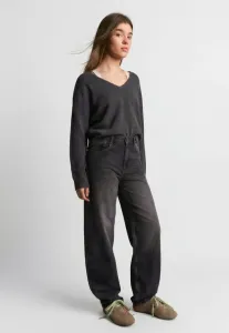 Бочкообразные мешковатые джинсы Bershka, Black