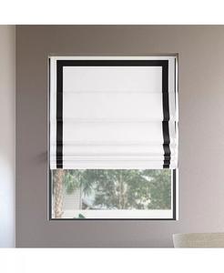 Olander Black Ribbon Border 100% затемняющие беспроводные римские шторы Sun Zero, черный