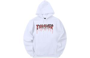 Свитшот унисекс серый белый Thrasher
