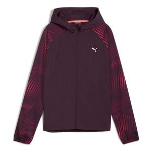 Куртка (WMNS) PUMA Favourite Velocity Printed Woven Running Jacket 'Midnight Plum', фиолетовый