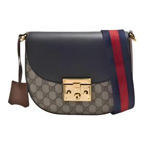 Холщовая сумка кросс-боди, женская наплечная сумка beige & black GUCCI, Box(Set+Box)