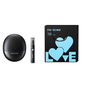 Rotary Razors Stainless Steel Dual Blade Полностью моющаяся мини портативная POREE, черный