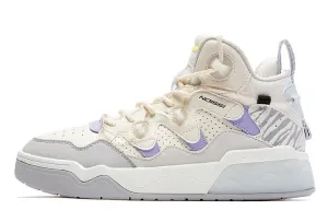 QIAODAN Женские термокеды для скейтбординга White Tiger 3.0 с амортизацией, противоскользящие, высокие, фиолетово-желтые