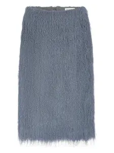 Юбка с бахромой DRIES VAN NOTEN, серый