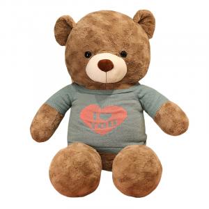 Плюшевый мишка I Love You свитер OUYIN, темно-коричневый