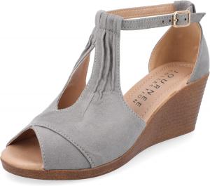 Женские сандалии Journee с клиновидным каблуком Journee Collection, серый
