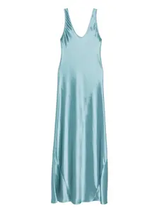 Атласное макси-платье Valletta Galvan London, синий