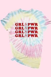 Футболка с рисунком - Girl Power In Tie Dye Multi ALPHIA