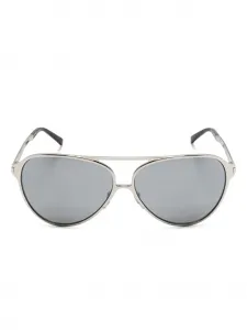 Солнцезащитные очки-пилоты Saint Laurent Eyewear, серебяный