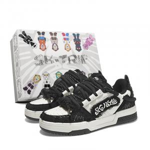 Низкие кеды для скейтбординга унисекс Panda Black SK.TRIP, Бордовый красный