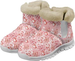 Женские зимние теплые ботинки chaqlin Love Heart Snow, легкие, с противоскользящей подошвой, на плоской подошве, с флисовой подкладкой, удобные, для холодной погоды, уличные повседневные модные ботинки, Love Heart Butterfly