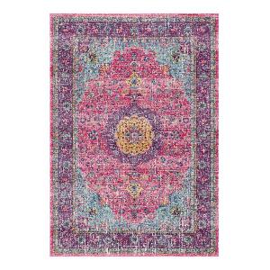 Традиционный медальонный веронский ковер Nuloom, розовый, 122x183 см
