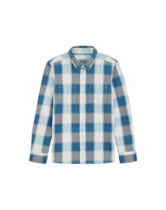 Рубашка на пуговицах WE Fashion Regular fit Button Up Shirt, синий/светло-синий
